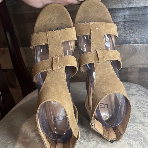 UGG Brown Suede Wedges Size 9.5 - Picture 6 of 10